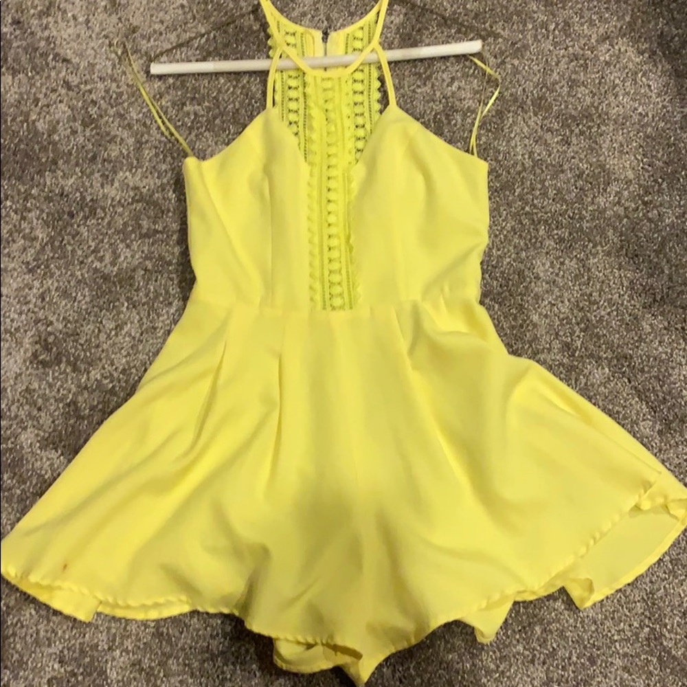 Romper bright yellow